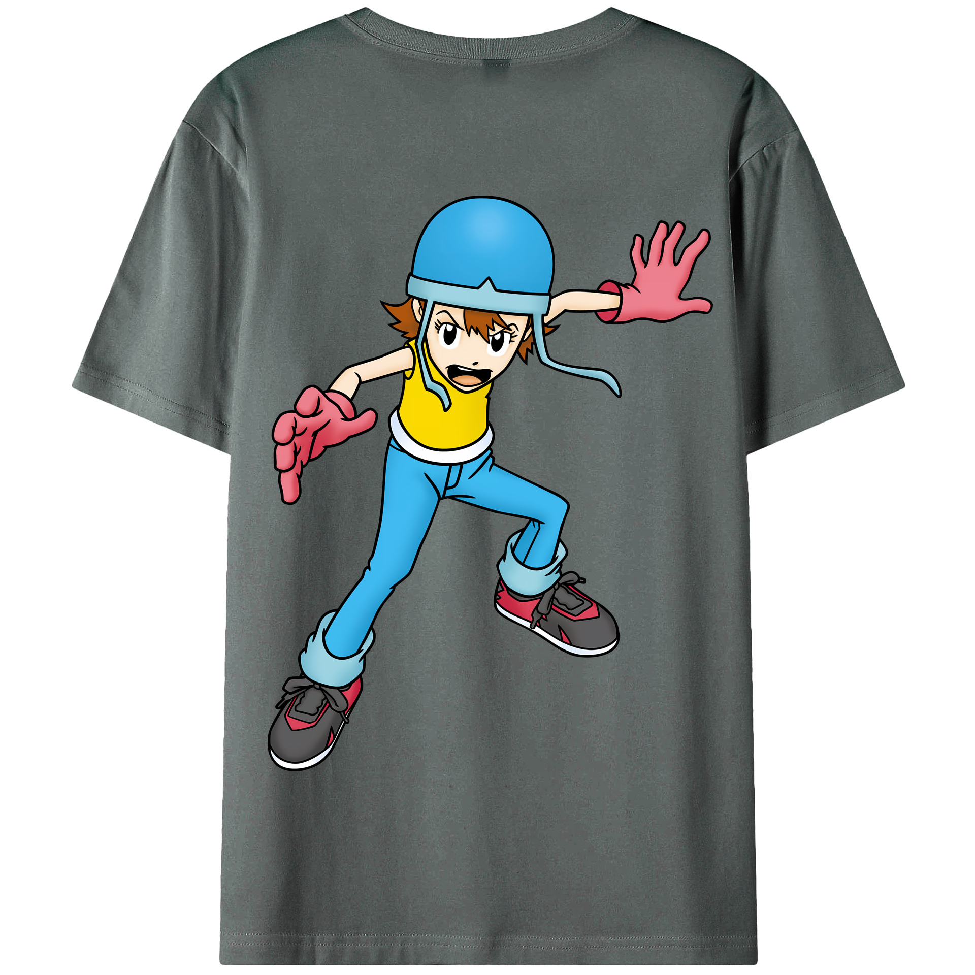 （画像用） Digimon デジタルモンスター/デジモン 綿100％半袖Tシャツ（背面プリント）